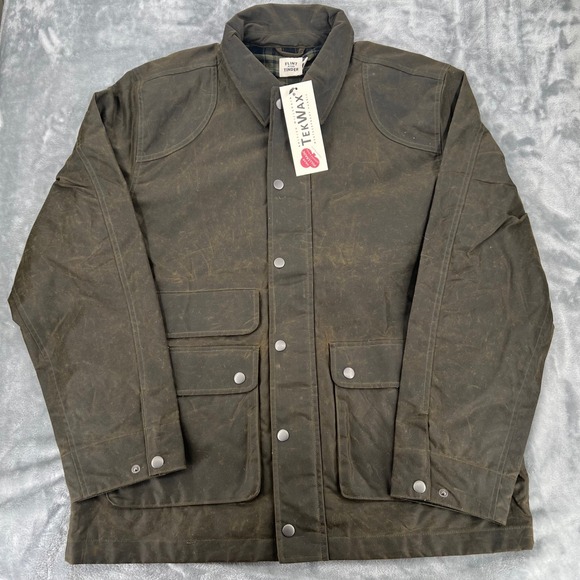 Flint and Tinder Hudson Jacket XL Olive Waxed Cotton British Millerain Tekwax